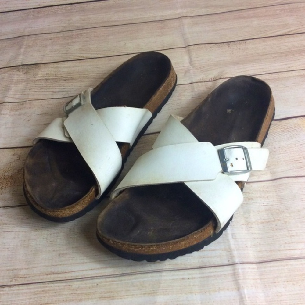 Birkenstock Birkis white sandals 41